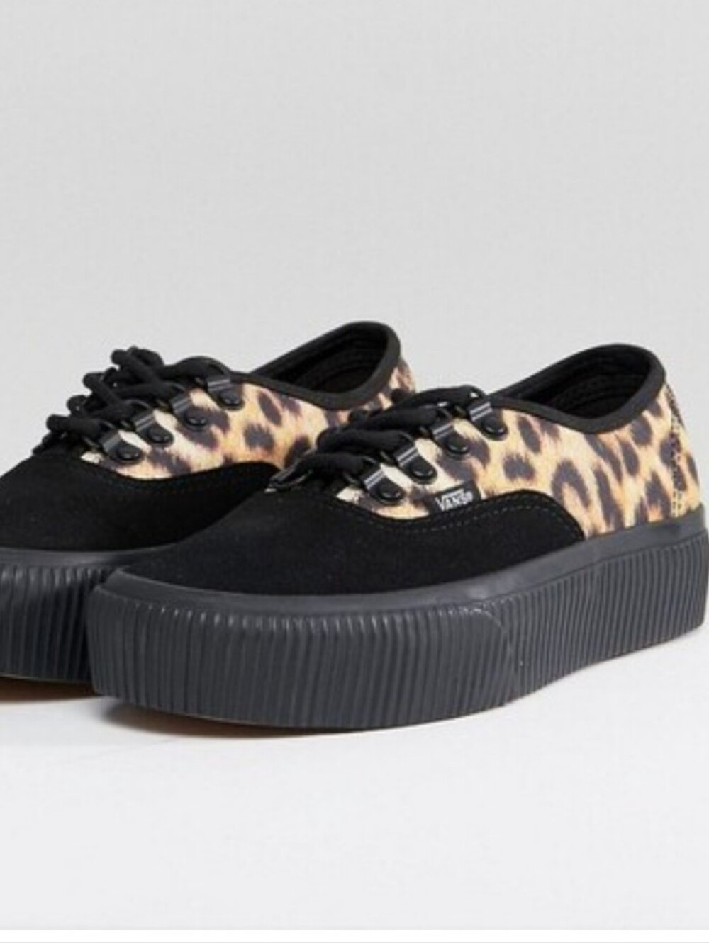AWESOME RARE PLATFORM Black Leopard-Print SHOES